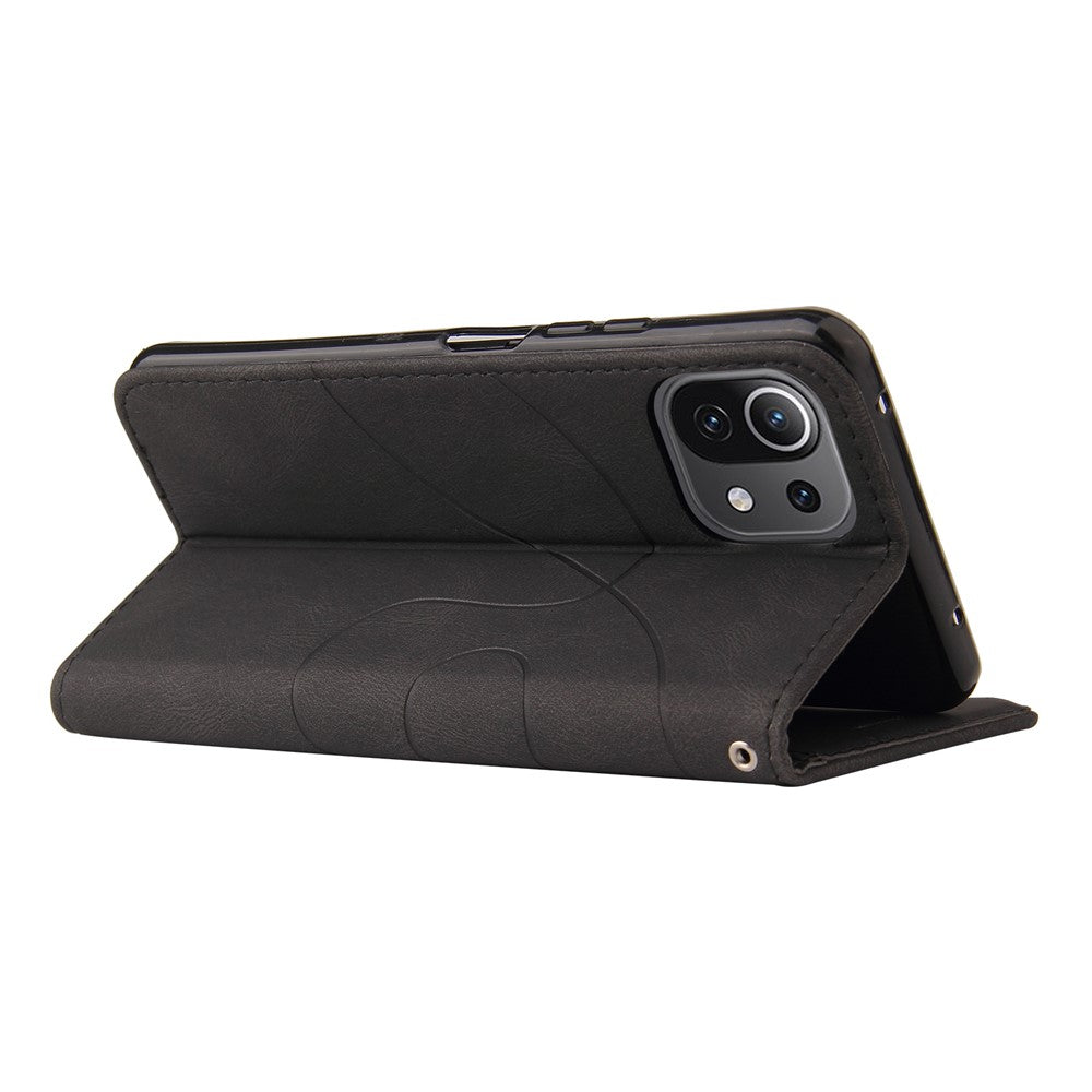 For Xiaomi Mi 11 Lite 4G / 5G  / 11 Lite 5G NE Leather Case Wallet Stand Color Splicing Phone Cover