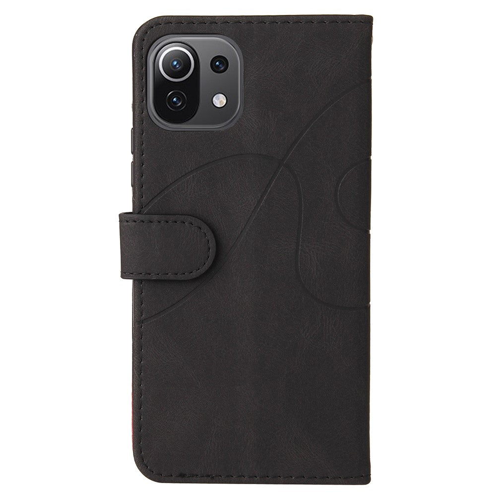 For Xiaomi Mi 11 Lite 4G / 5G  / 11 Lite 5G NE Leather Case Wallet Stand Color Splicing Phone Cover
