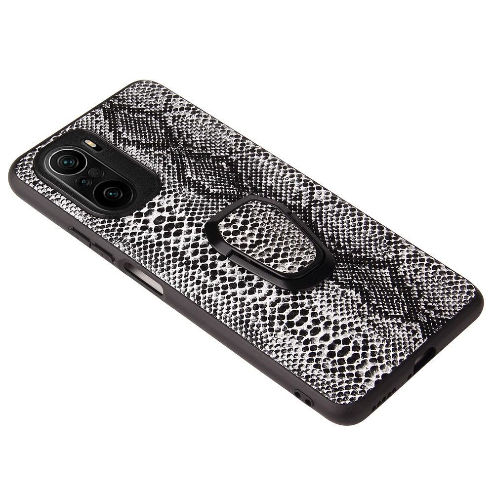Textured PU Leather Coated PC + TPU Phone Case with Kickstand for Xiaomi Mi 11i / Poco F3 / Redmi K40 / K40 Pro / K40 Pro+