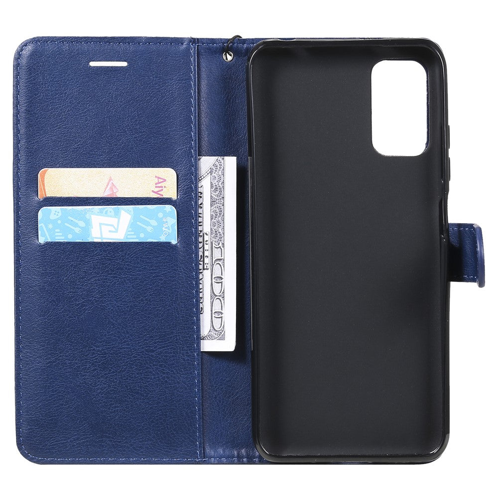 For Xiaomi Redmi Note 10 5G / Poco M3 Pro 5G Case Solid Color Leather Mobile Cover Wallet Stand with Strap