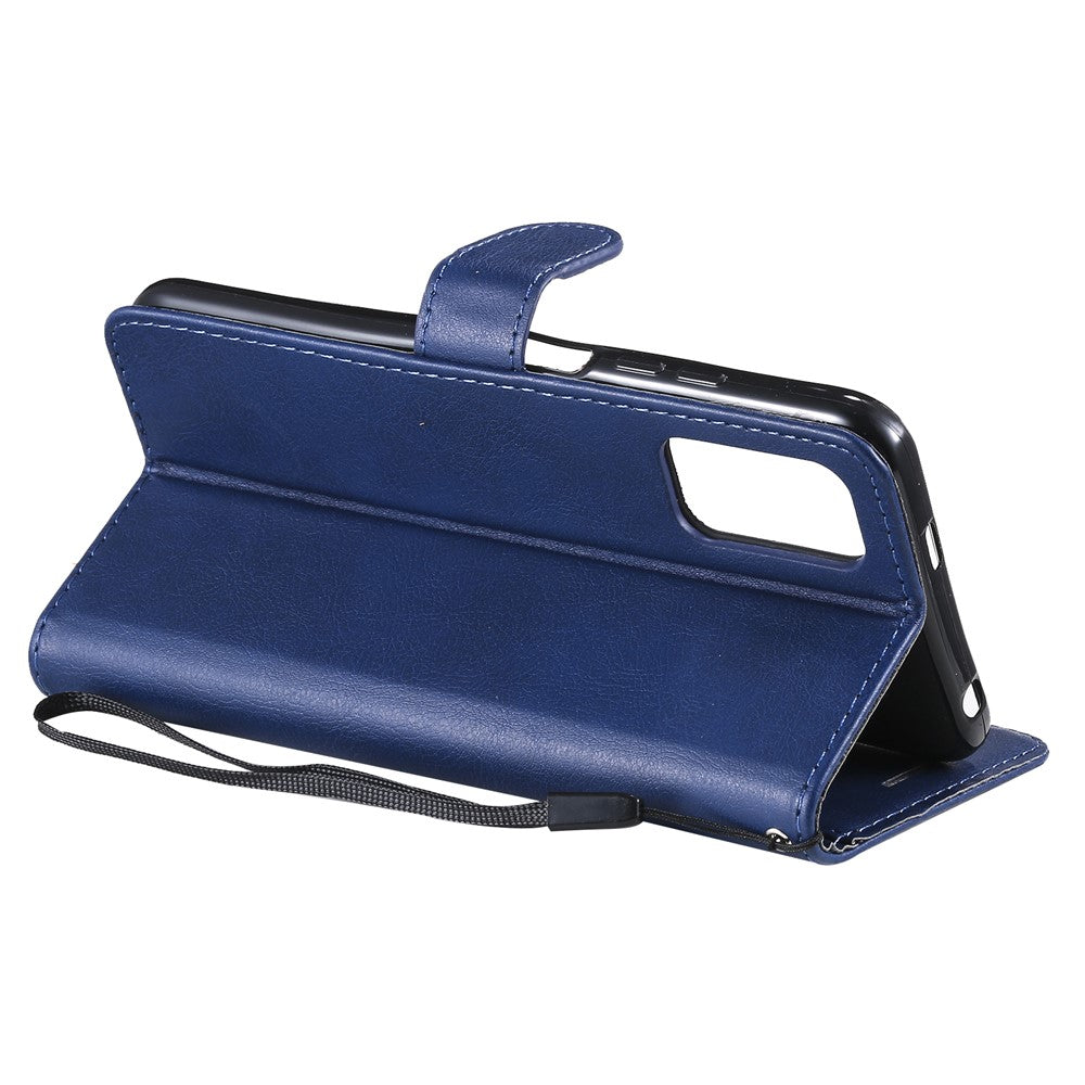 For Xiaomi Redmi Note 10 5G / Poco M3 Pro 5G Case Solid Color Leather Mobile Cover Wallet Stand with Strap