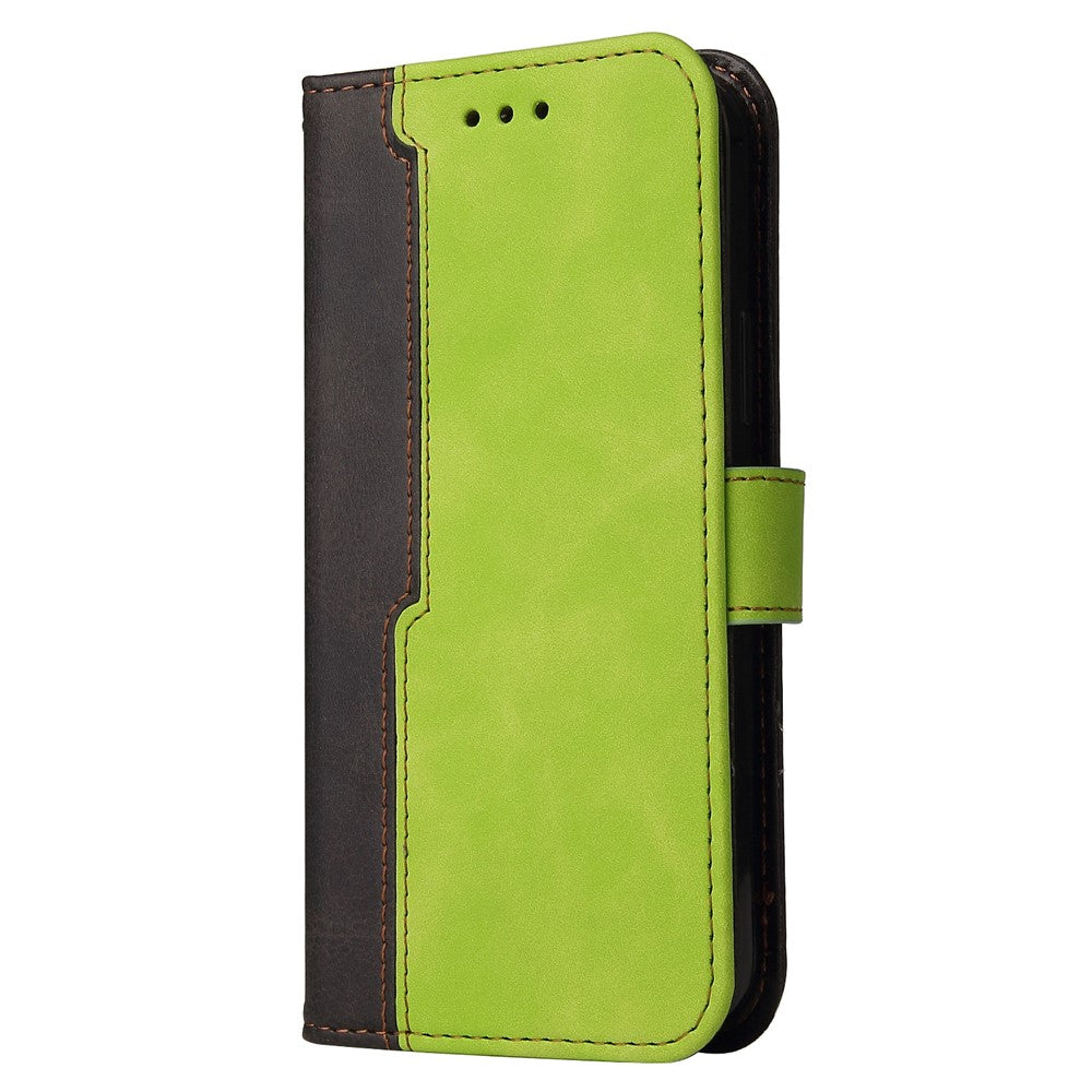 Fashion Color Splicing PU Leather Wallet Flip Protective Case Cover with Wrist Strap Magnetic Clasp for Xiaomi Redmi Note 10 5G / Note 10T 5G / Poco M3 Pro 5G / 4G