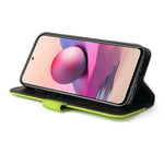 Fashion Color Splicing PU Leather Wallet Flip Protective Case Cover with Wrist Strap Magnetic Clasp for Xiaomi Redmi Note 10 5G / Note 10T 5G / Poco M3 Pro 5G / 4G