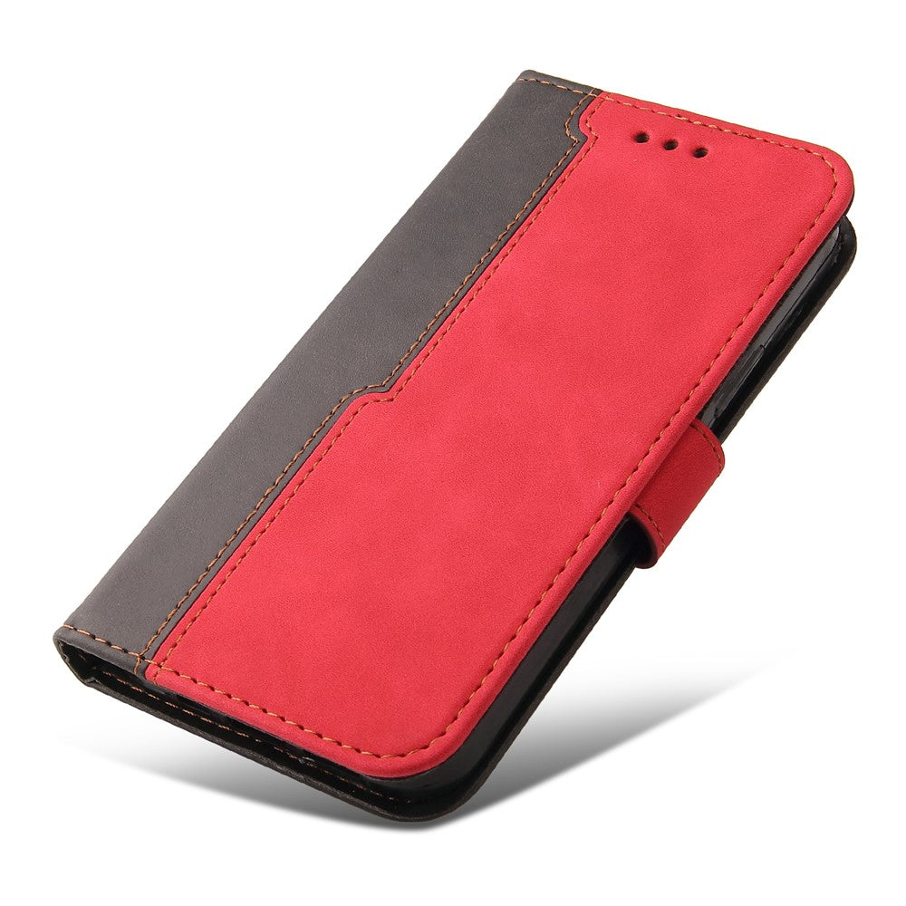 Two-Color Stitching Business Style Magnetic Soft PU Shockproof Flip Cover Wallet with Strap for Xiaomi Mi 11