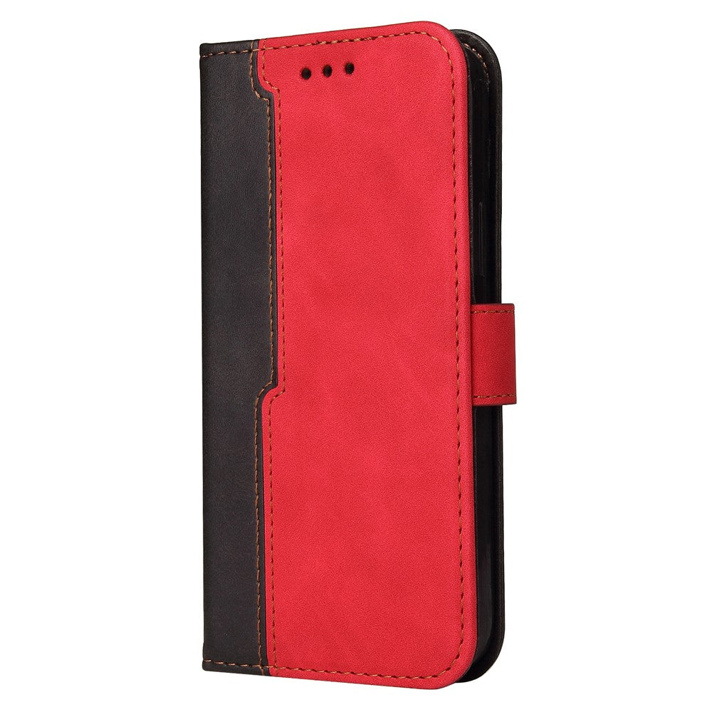 Two-Color Stitching Business Style Magnetic Soft PU Shockproof Flip Cover Wallet with Strap for Xiaomi Mi 11