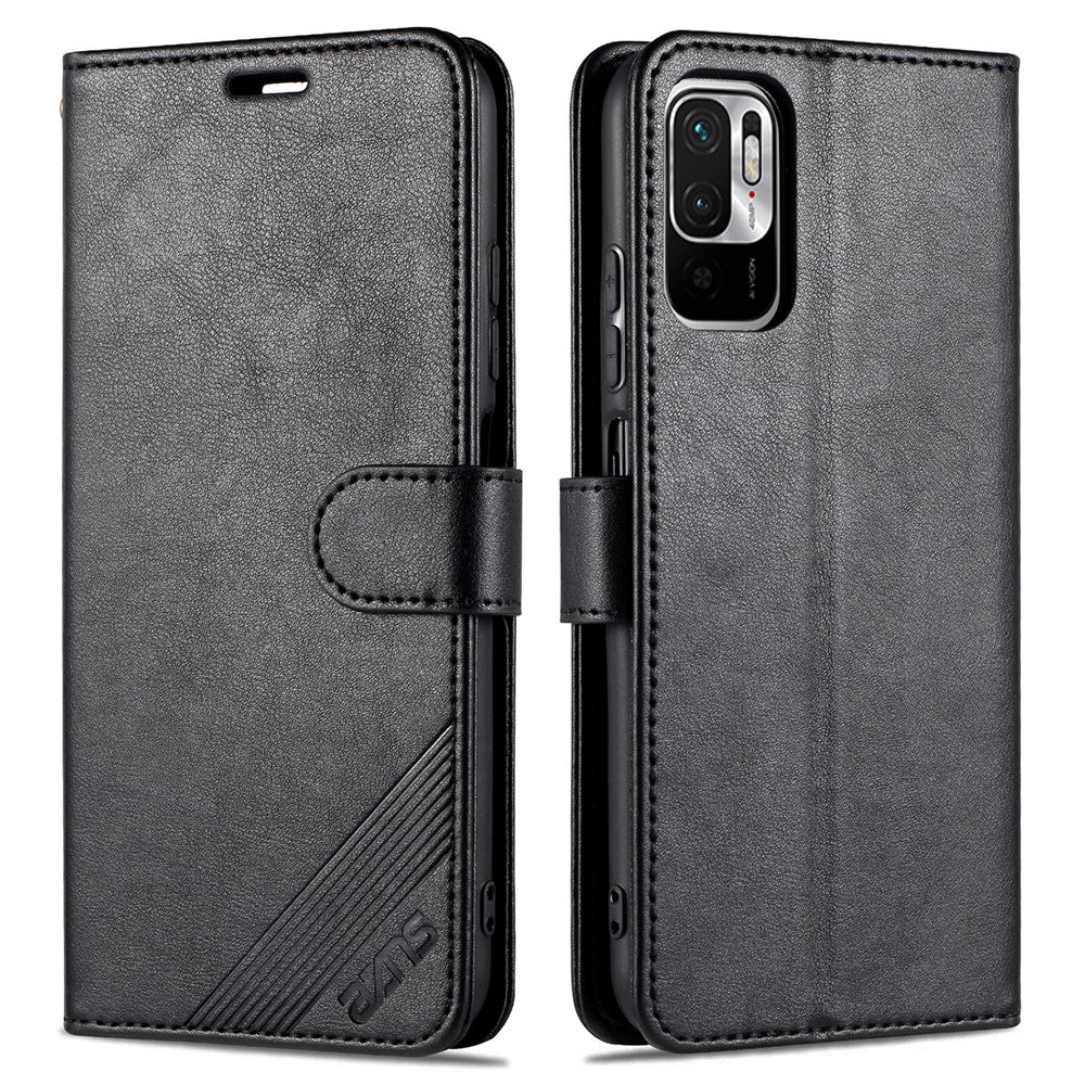 AZNS PU Leather Phone Wallet Stand Case Cover for Xiaomi Redmi Note 10 5G/Poco M3 Pro 4G/5G