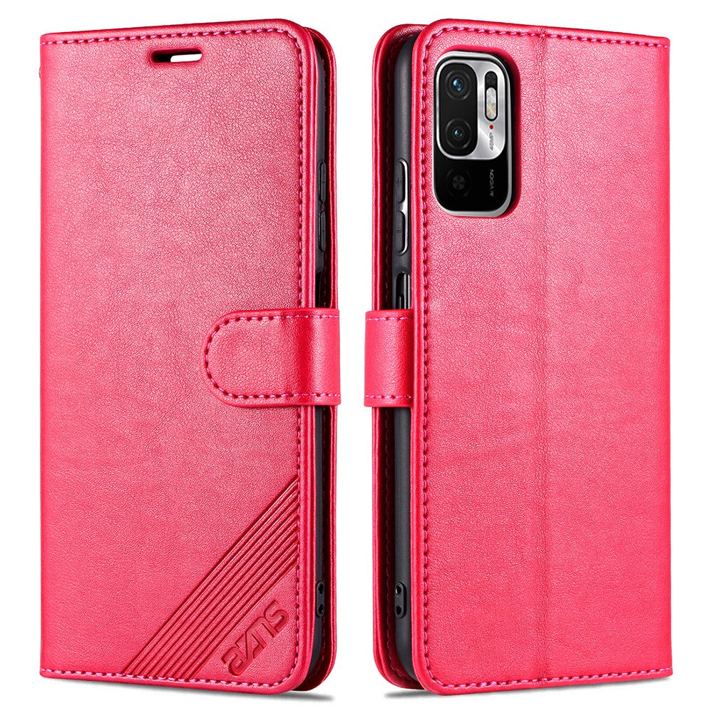 AZNS PU Leather Phone Wallet Stand Case Cover for Xiaomi Redmi Note 10 5G/Poco M3 Pro 4G/5G