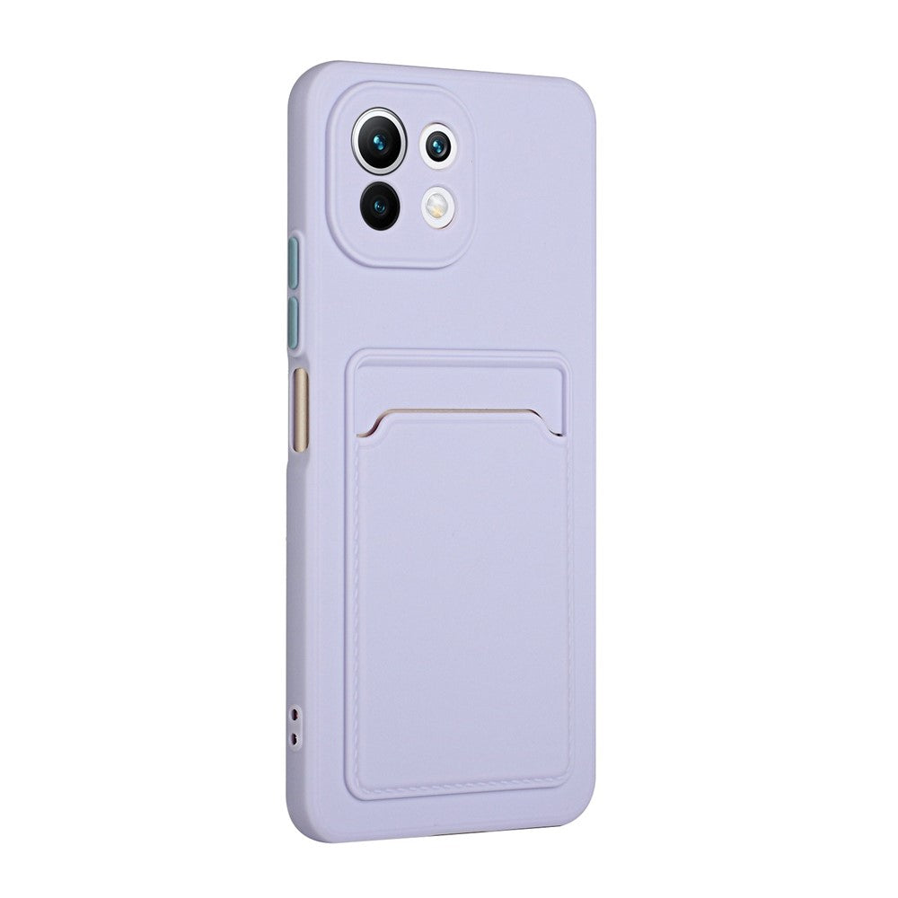 Soft TPU Phone Case Protective Cover with Card Slot for Xiaomi Mi 11 Lite 4G / 5G /11 Lite 5G NE