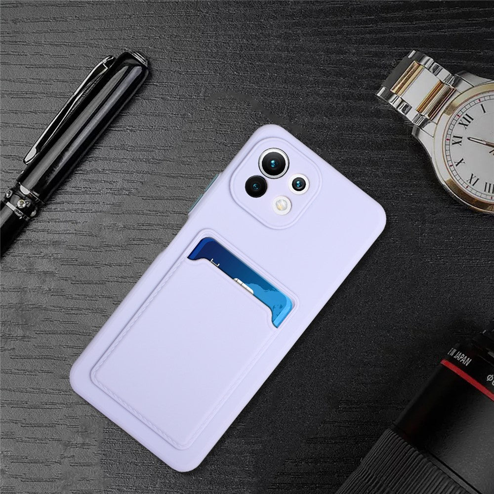 Soft TPU Phone Case Protective Cover with Card Slot for Xiaomi Mi 11 Lite 4G / 5G /11 Lite 5G NE