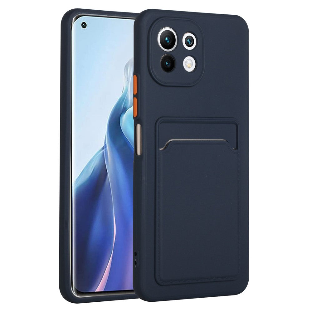 Soft TPU Phone Case Protective Cover with Card Slot for Xiaomi Mi 11 Lite 4G / 5G /11 Lite 5G NE