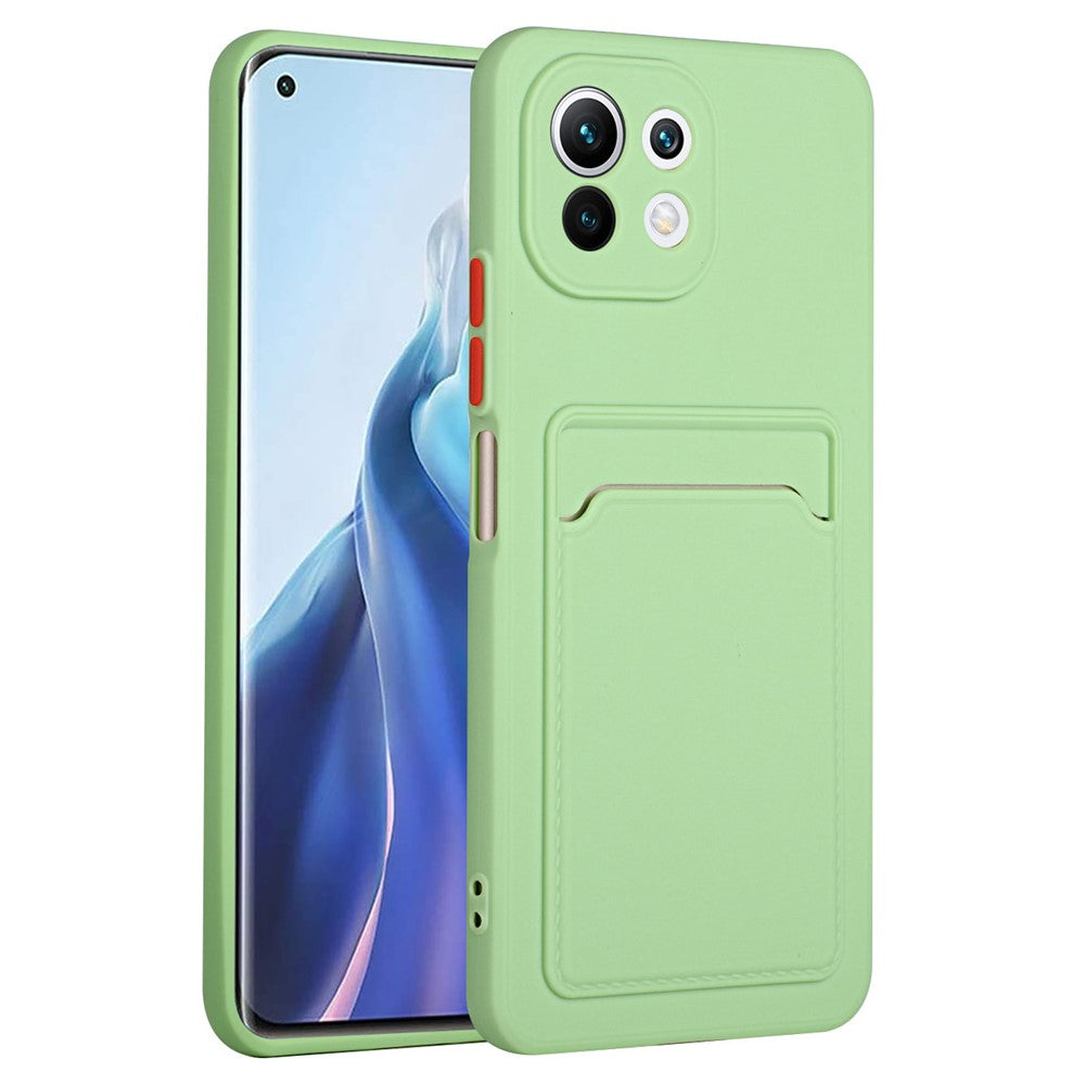 Soft TPU Phone Case Protective Cover with Card Slot for Xiaomi Mi 11 Lite 4G / 5G /11 Lite 5G NE