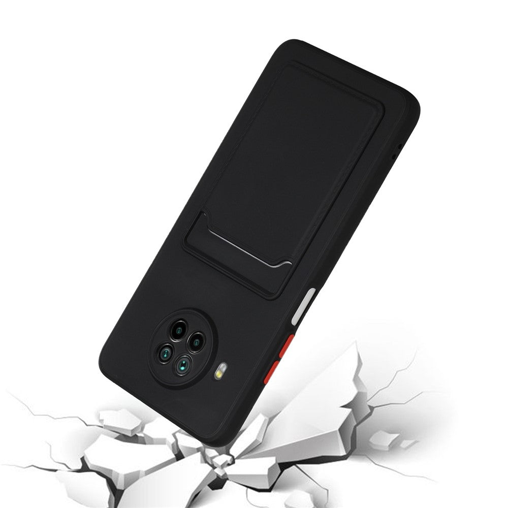 Card Slot Design Flexible TPU Phone Case Shell for Xiaomi Mi 10T Lite 5G / Redmi Note 9 Pro 5G / Mi 10i 5G