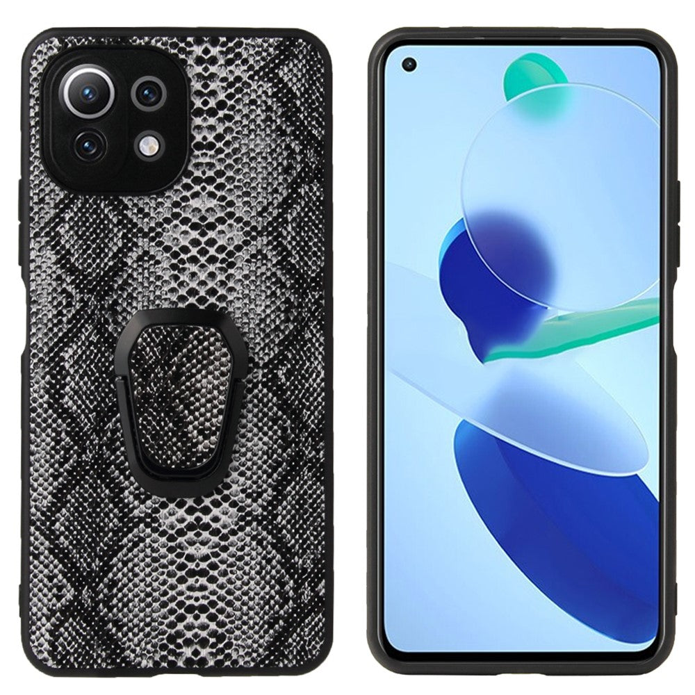 Premium PU-läder, hård PC + TPU, stötdämpande bumper med stödskal för Xiaomi Mi 11 Lite 4G / 5G / 11 Lite 5G NE