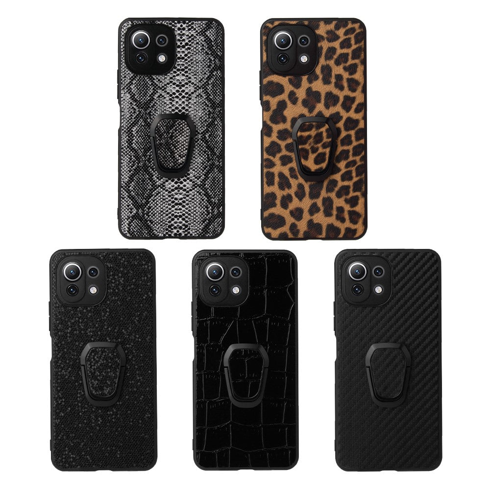 Premium PU-läder, hård PC + TPU, stötdämpande bumper med stödskal för Xiaomi Mi 11 Lite 4G / 5G / 11 Lite 5G NE