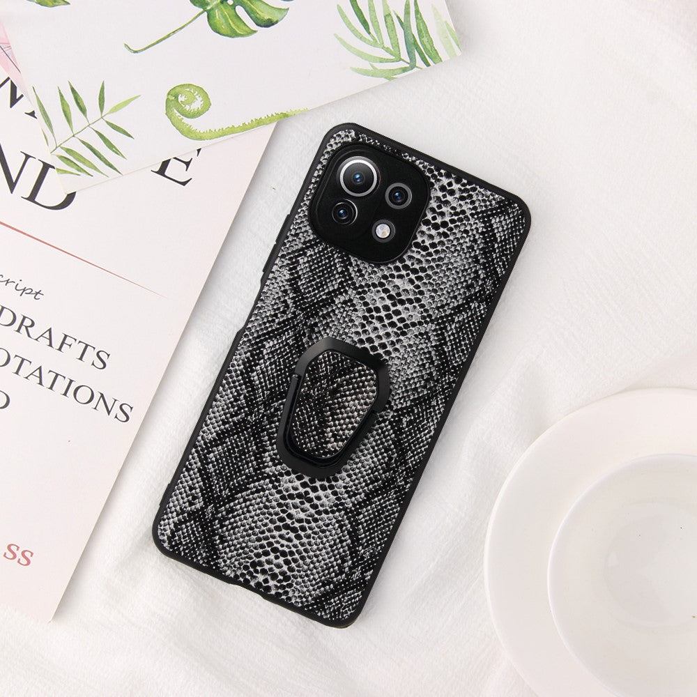 Premium PU-läder, hård PC + TPU, stötdämpande bumper med stödskal för Xiaomi Mi 11 Lite 4G / 5G / 11 Lite 5G NE