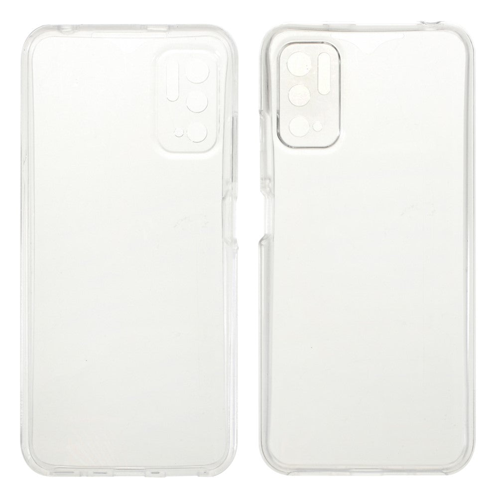 PET Front Cover + TPU Edge + Acrylic Back Panel Full Protection Phone Hybrid Case for Xiaomi Poco M3 Pro 4G / 5G / Redmi Note 10 5G