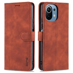 AZNS Wallet Leather Magnetic Closure Folio Flip Stand Case Cover for Xiaomi Mi 11 Lite 4G / 5G /11 Lite 5G NE