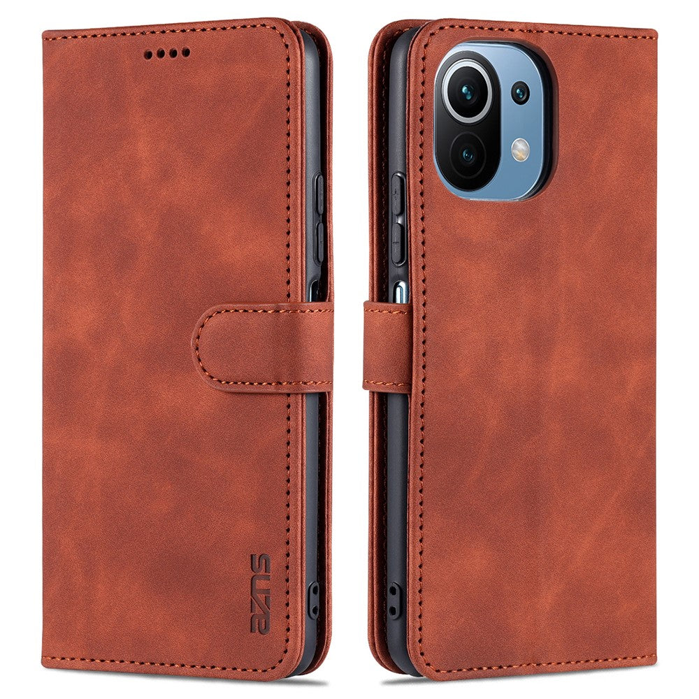 AZNS Wallet Leather Magnetic Closure Folio Flip Stand Case Cover for Xiaomi Mi 11 Lite 4G / 5G /11 Lite 5G NE