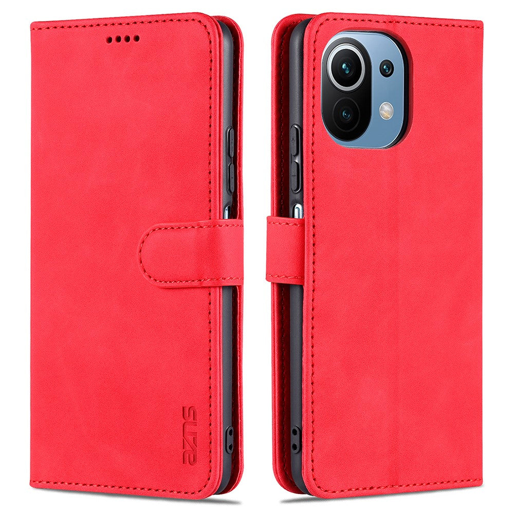 AZNS Wallet Leather Magnetic Closure Folio Flip Stand Case Cover for Xiaomi Mi 11 Lite 4G / 5G /11 Lite 5G NE