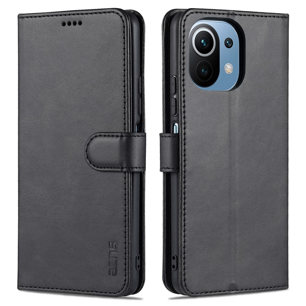 AZNS Wallet Leather Magnetic Closure Folio Flip Stand Case Cover for Xiaomi Mi 11 Lite 4G / 5G /11 Lite 5G NE