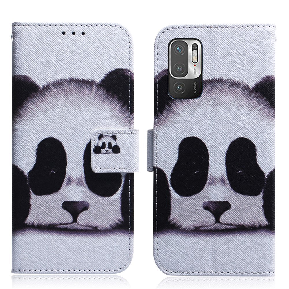 Cute Pattern Printing Premium PU Leather Wallet Phone Case Flip Cover for Xiaomi Redmi Note 10 5G / Poco M3 Pro 5G / 4G