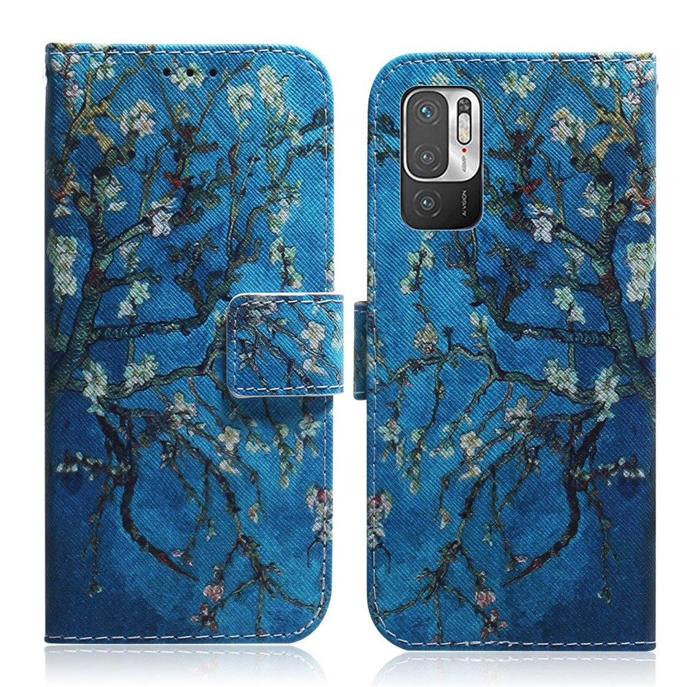 Cute Pattern Printing Premium PU Leather Wallet Phone Case Flip Cover for Xiaomi Redmi Note 10 5G / Poco M3 Pro 5G / 4G