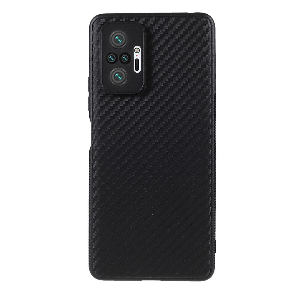All-round Protective Carbon Fiber Texture TPU Shell for Xiaomi Redmi Note 10 Pro 4G (Global)/Note 10 Pro 4G (India)/Note 10 Pro Max