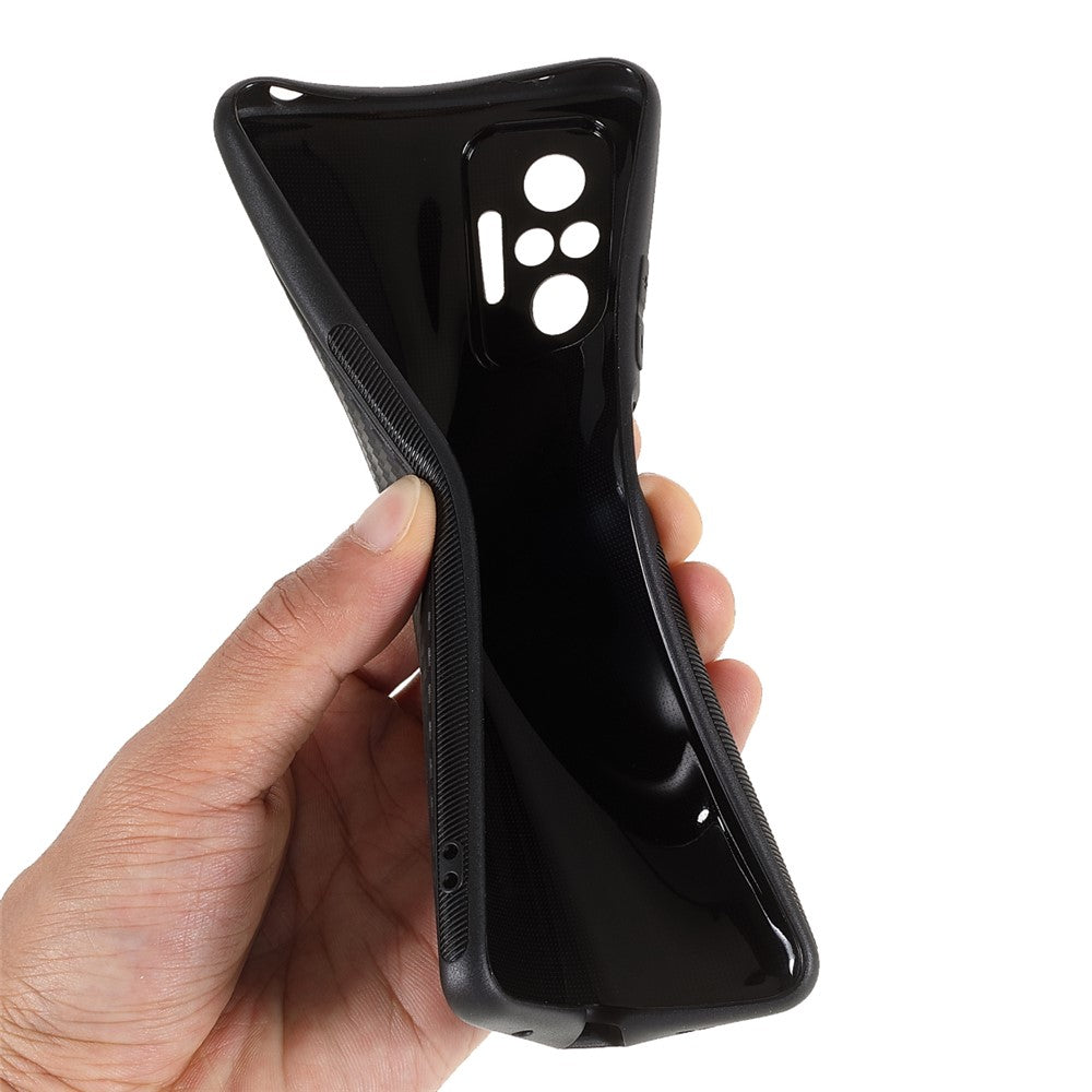 All-round Protective Carbon Fiber Texture TPU Shell for Xiaomi Redmi Note 10 Pro 4G (Global)/Note 10 Pro 4G (India)/Note 10 Pro Max