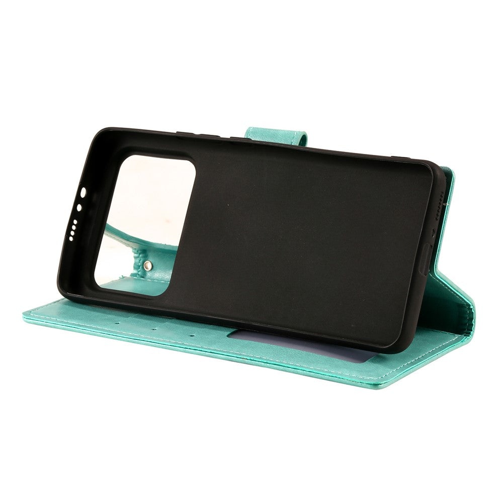 Imprinted Mandala Pattern PU Leather Wallet Stand Case with Strap for Xiaomi Mi 11 Ultra