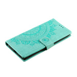 Imprinted Mandala Pattern PU Leather Wallet Stand Case with Strap for Xiaomi Mi 11 Ultra