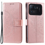 Imprinted Mandala Pattern PU Leather Wallet Stand Case with Strap for Xiaomi Mi 11 Ultra
