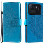 Imprinted Mandala Pattern PU Leather Wallet Stand Case with Strap for Xiaomi Mi 11 Ultra