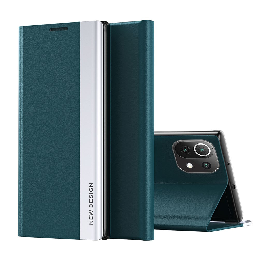 PU Leather Full Protection Cell Phone Stand Case Protective Cover for Xiaomi Mi 11 Lite 4G / 5G  / 11 Lite 5G NE