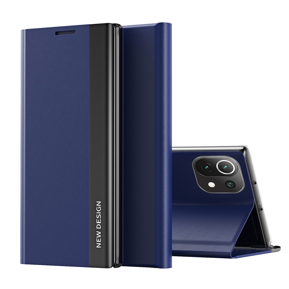 PU Leather Full Protection Cell Phone Stand Case Protective Cover for Xiaomi Mi 11 Lite 4G / 5G  / 11 Lite 5G NE
