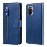 Full Protection Zipper Pocket Leather Wallet Design Phone Case for Xiaomi Poco M3 Pro 4G / 5G / Redmi Note 10 5G/ 10T 5G