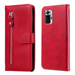 Full Protection Zipper Pocket Leather Wallet Design Phone Case for Xiaomi Poco M3 Pro 4G / 5G / Redmi Note 10 5G/ 10T 5G