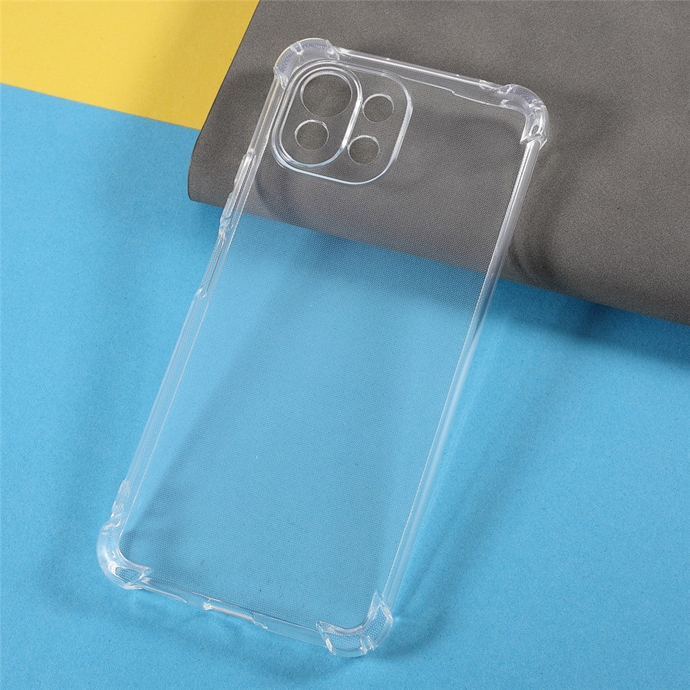 Four Corner Shockproof Flexible TPU Phone Case Protective Cover for Xiaomi Mi 11 Lite 4G/5G//11 Lite 5G NE