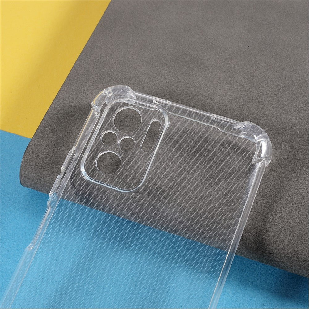 Slim Shockproof Bumper Clear Crystal TPU Protective Phone Case for Xiaomi Redmi Note 10 4G / Note 10S / Poco M5s 4G