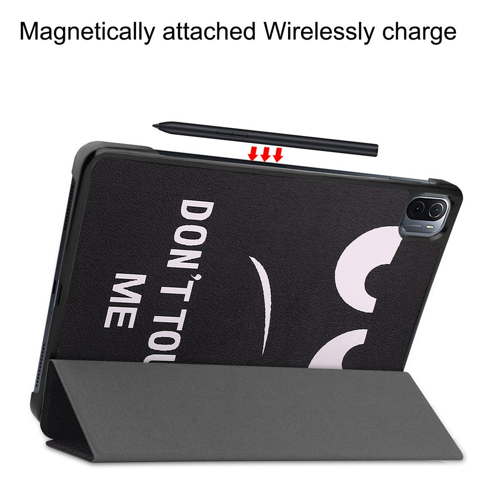 Pattern Printing PU Leather Case for Xiaomi Pad 5/Pad 5 Pro, Tri-Fold Stand Smart Cover with Auto Sleep / Wake