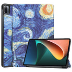 Pattern Printing PU Leather Case for Xiaomi Pad 5/Pad 5 Pro, Tri-Fold Stand Smart Cover with Auto Sleep / Wake