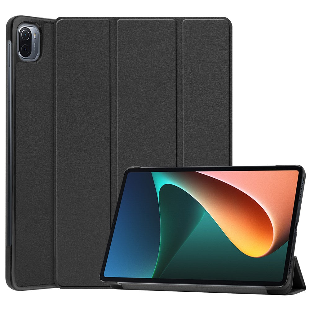 Anti-scratch Shockproof PU Leather Trifold Stand Slim Smart Tablet Cover with Auto Sleep / Wake for Xiaomi Pad 5/Pad 5 Pro