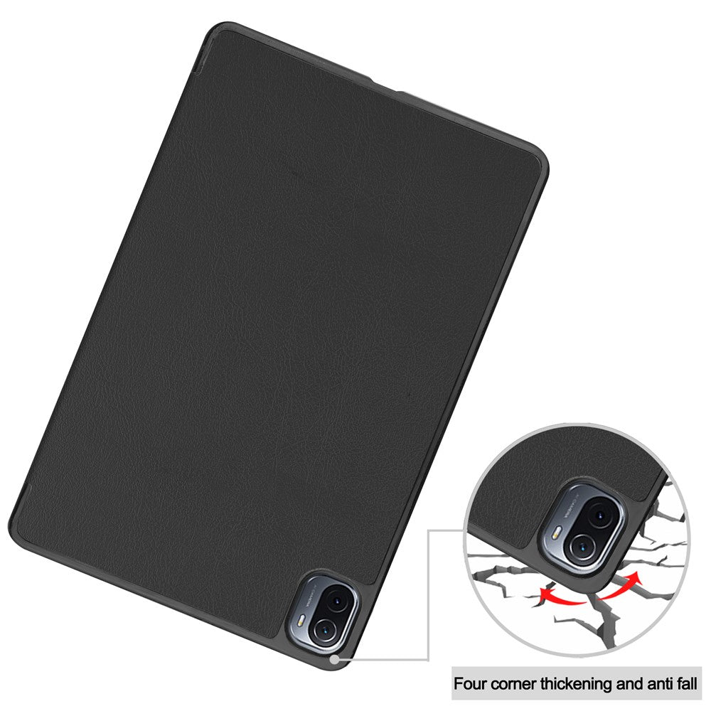 Anti-scratch Shockproof PU Leather Trifold Stand Slim Smart Tablet Cover with Auto Sleep / Wake for Xiaomi Pad 5/Pad 5 Pro