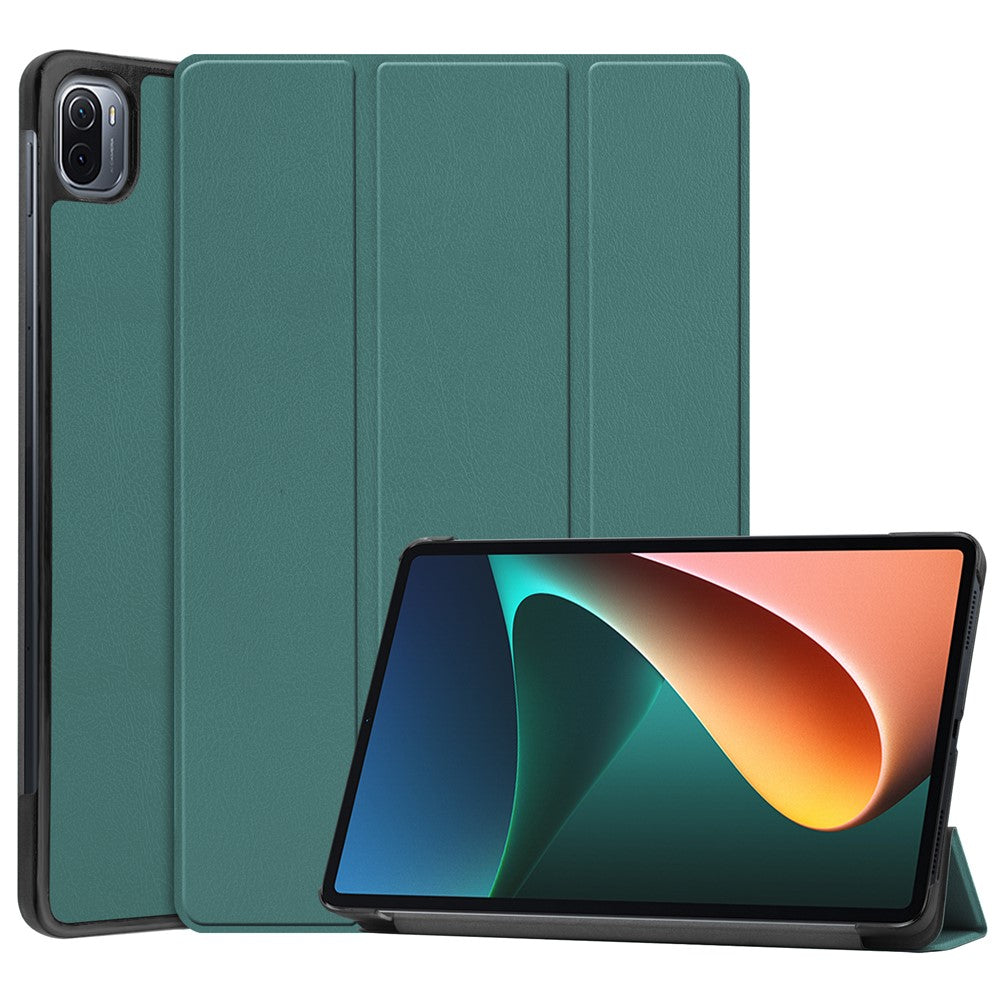 Anti-scratch Shockproof PU Leather Trifold Stand Slim Smart Tablet Cover with Auto Sleep / Wake for Xiaomi Pad 5/Pad 5 Pro