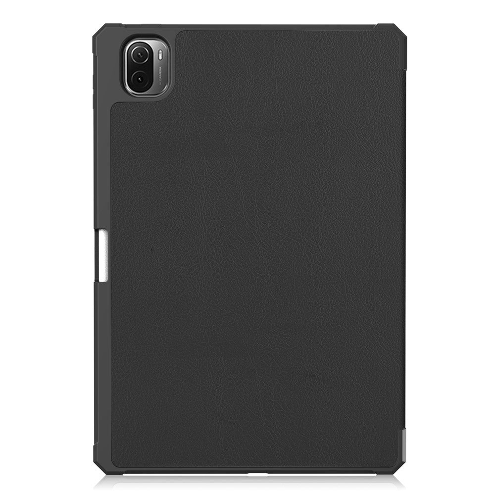 For Xiaomi Pad 5/Pad 5 Pro Slim Case Tri-fold Stand PU Leather Shockproof Tablet Cover with Pencil Holder Support Auto Wake/Sleep