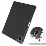 For Xiaomi Pad 5/Pad 5 Pro Slim Case Tri-fold Stand PU Leather Shockproof Tablet Cover with Pencil Holder Support Auto Wake/Sleep