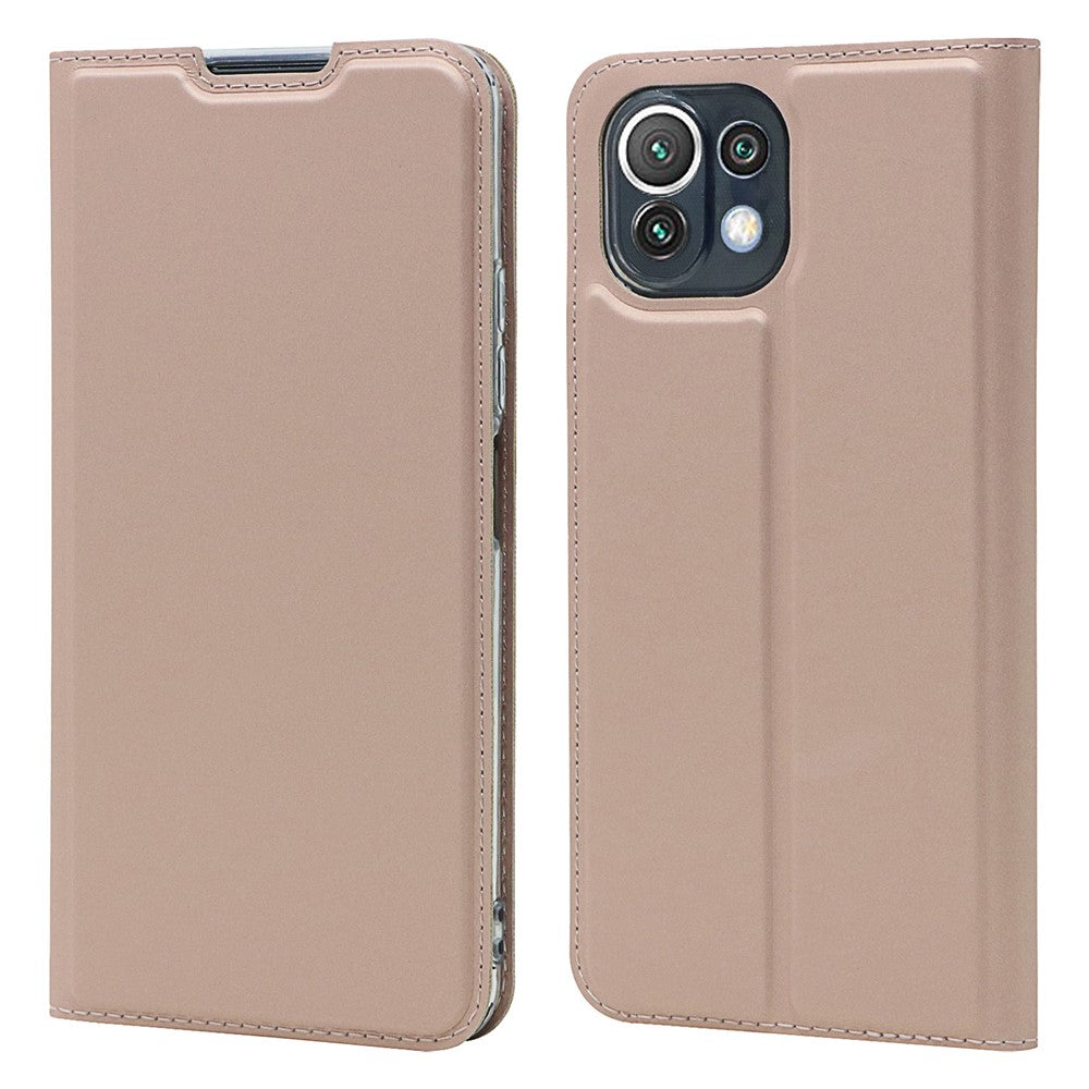 PU Leather Magnetic Design Phone Case with Card Holder for Xiaomi Mi 11 Lite 4G/5G / 11 Lite 5G NE