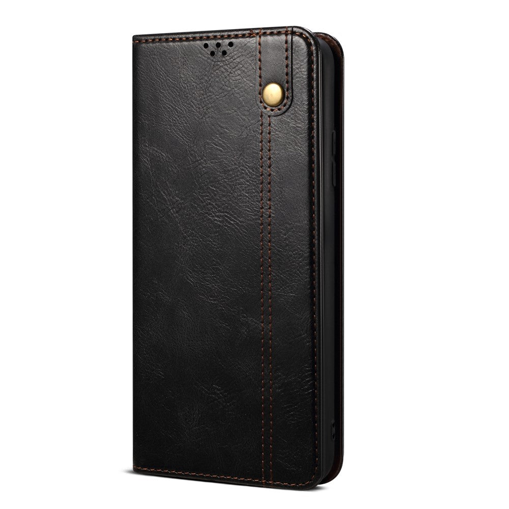 Waxy Crazy Horse Texture Magnetic Auto-absorbed PU Leather Wallet Stand Phone Case Cover for Xiaomi 11T 5G / 11T Pro 5G