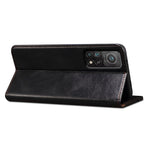 Waxy Crazy Horse Texture Magnetic Auto-absorbed PU Leather Wallet Stand Phone Case Cover for Xiaomi 11T 5G / 11T Pro 5G