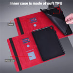 Imprinted Flower Stand Design Leather Tablet Cover Case with Card Slots for Xiaomi Pad 5/Pad 5 Pro