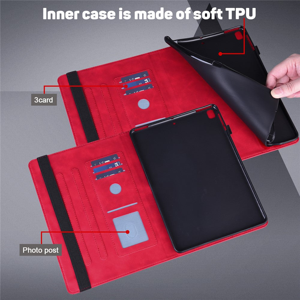 Imprinted Flower Stand Design Leather Tablet Cover Case with Card Slots for Xiaomi Pad 5/Pad 5 Pro